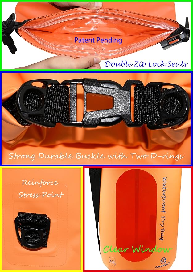 Freegrace Waterproof Dry Bags Set of 3 Dry Bag - Image 3