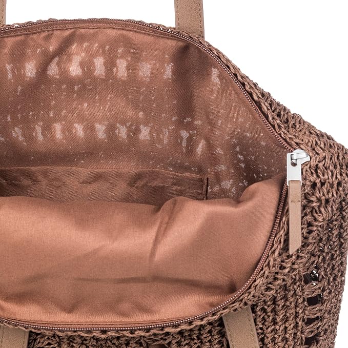 Roxy Women's Beach Tote Bag | Travel | Vacation | Straw | Lightweight | - Image 4