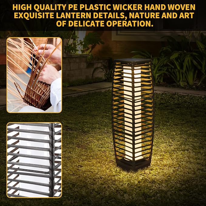 Solar Powered Outdoor Floor, 2 Piece Outdoor Floor Lamps, Solar Lanterns - Image 4