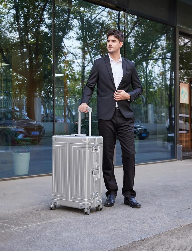 All Aluminum Magnesium Carry On Luggage，Cut from Whole Aluminum Sheet，22x14x9 - Image 3