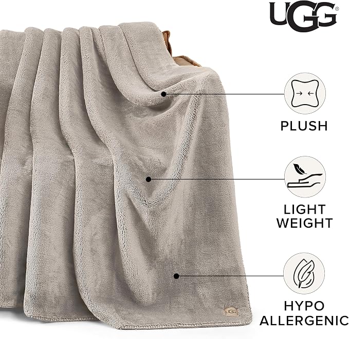 UGG Whitecap Plush Throw Blanket Fleece Lightweight Soft Throw - Image 3