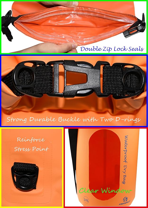Freegrace Waterproof Dry Bags Set of 3 Dry Bag - Image 3