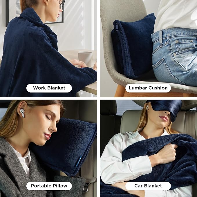 Bedsure Travel Blanket Airplane Compact - Image 5