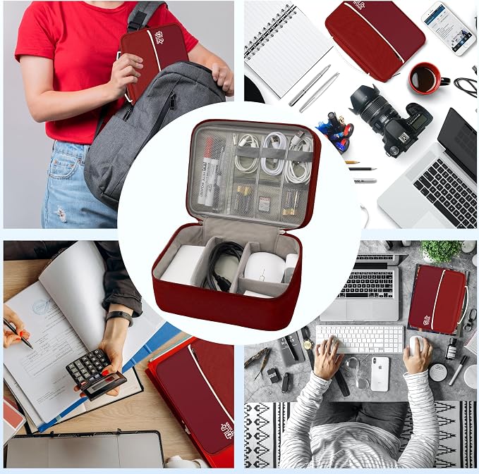 Electronics Organizer, Travel Cord Organizer Pouch, Portable Cable Organizer - Image 6