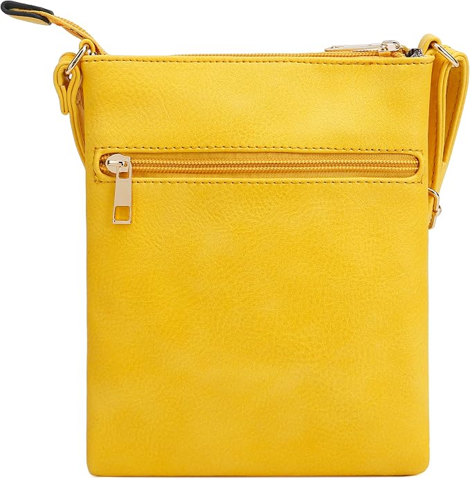 DELUXITY | Crossbody Purse Bag | Functional Multi Pocket Double Zipper Purse | - Image 2