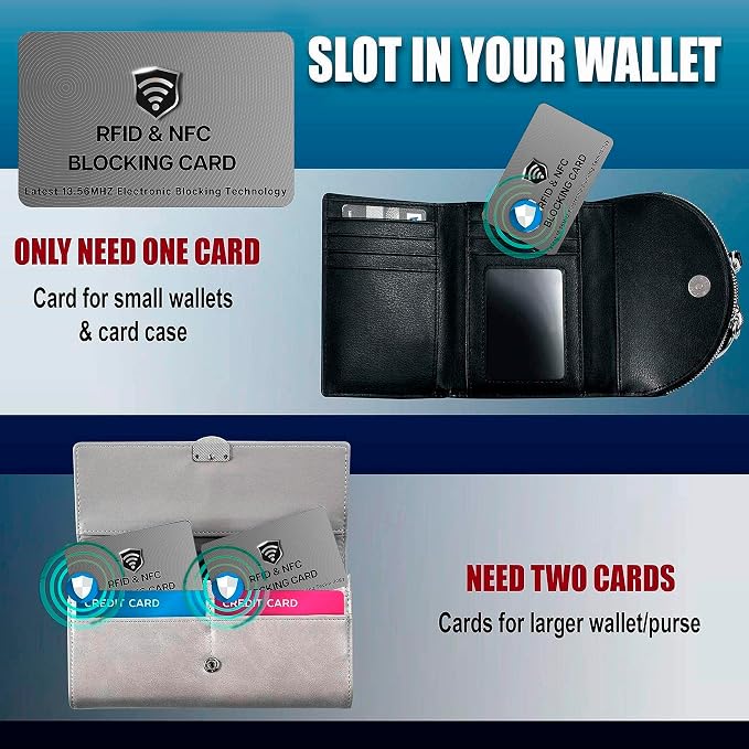 SaiTech IT 5 Pack RFID Blocking Cards, One Protects Entire Wallet Purse - Image 9