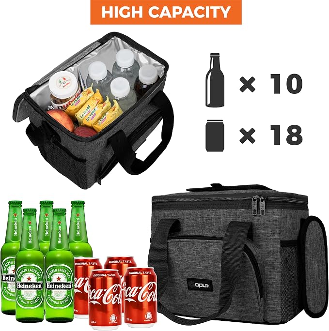 OPUX Soft Cooler Bag, Insulated Collapsible Lunch Cooler Bag - Image 2