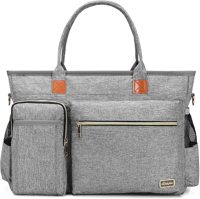 Laptop Tote Bag, Middle Size Computer Messenger Teacher Bag by Rabjen