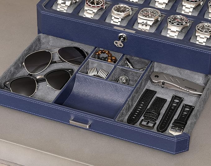 ROTHWELL 12 Slot Leather Watch Box - Image 7