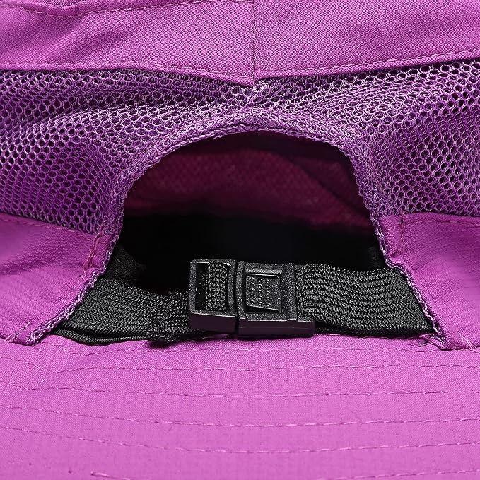 Womens Summer Sun Hat Beach Hat Wide Brim Outdoor UV Protection Hat Foldable - Image 8
