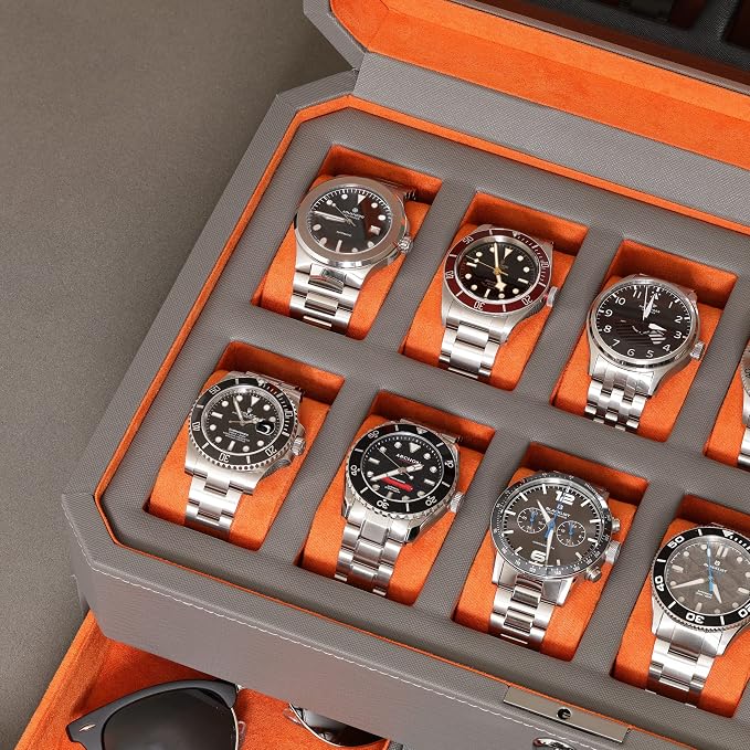 ROTHWELL 12 Slot Leather Watch Box - Image 7
