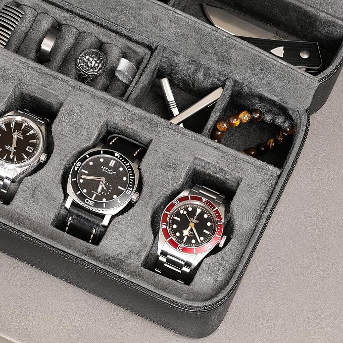 ROTHWELL 8 Watch Travel Case Storage Organizer - Image 5