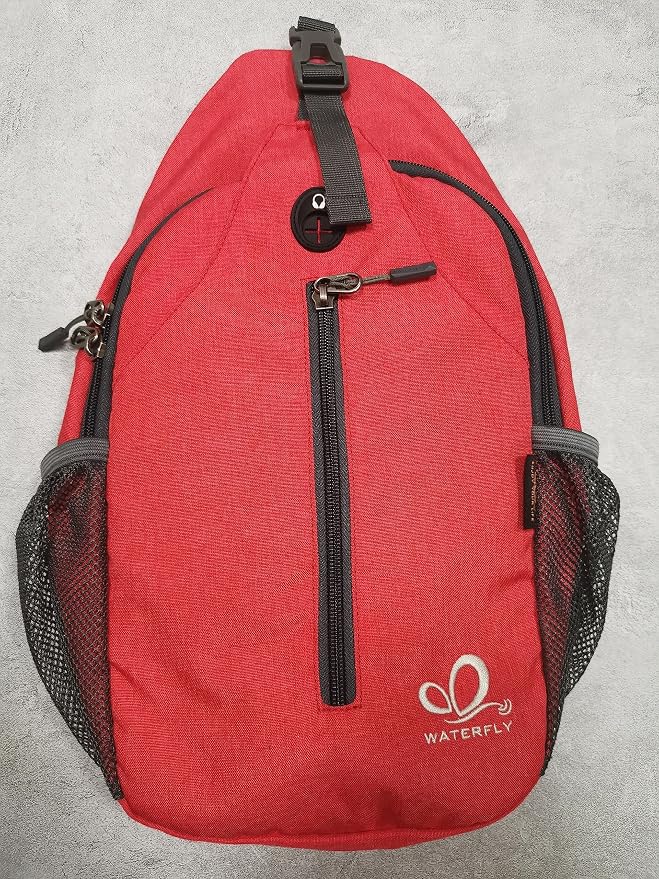 WATERFLY Crossbody Sling Backpack Sling Bag Travel Hiking Chest Bag Daypack - Image 8