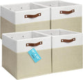 OrganiHaus 13x13 Cube Fabric Storage Bins Set of 4, Fabric Storage Cubes w/ by OrganiHaus