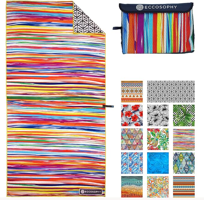 ECCOSOPHY Microfiber Beach Towel by ECCOSOPHY