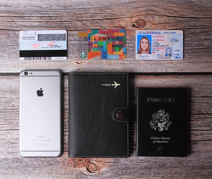 Genuine Leather Passport Case, RFID Passport Cover - Image 7