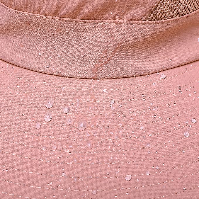 Womens Summer Sun Hat Beach Hat Wide Brim Outdoor UV Protection Hat Foldable - Image 9