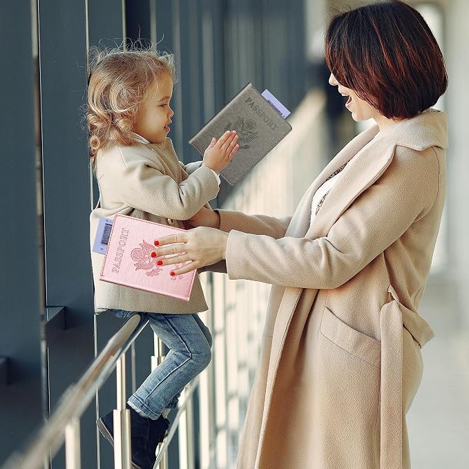 Rose Gold & Gray Passport Holder - Image 7
