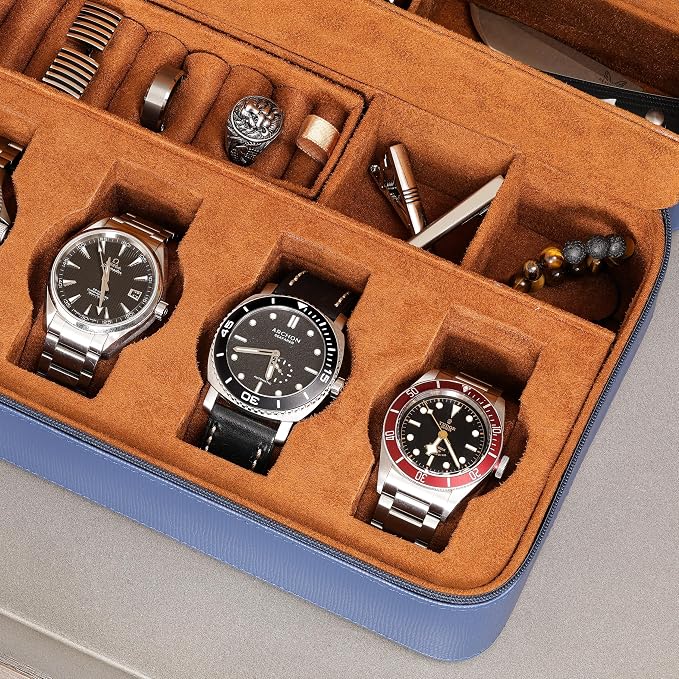 ROTHWELL 8 Watch Travel Case Storage Organizer - Image 5
