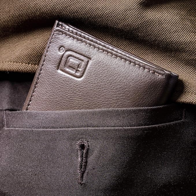 ID Stronghold Men's Leather Trifold Wallet - Image 6