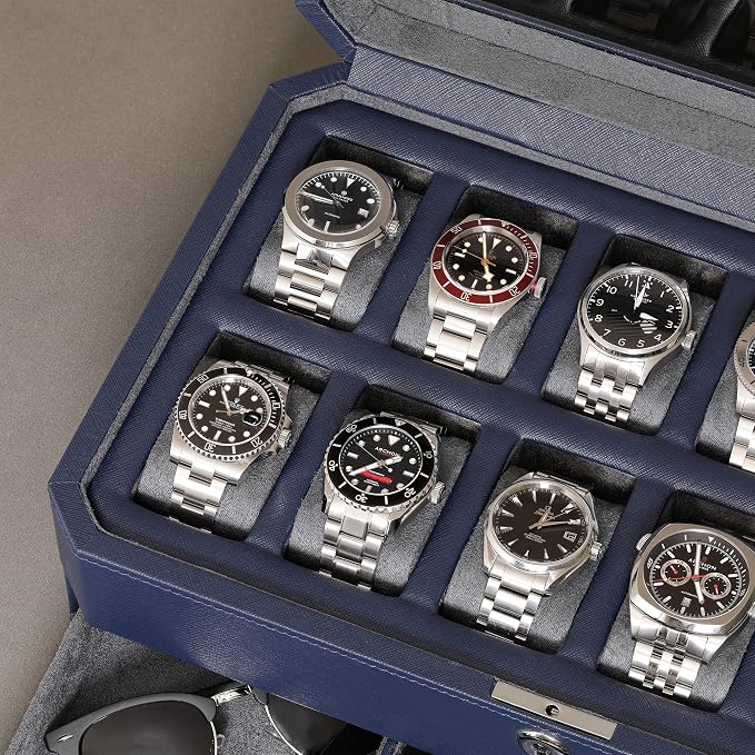 ROTHWELL 12 Slot Leather Watch Box - Image 5