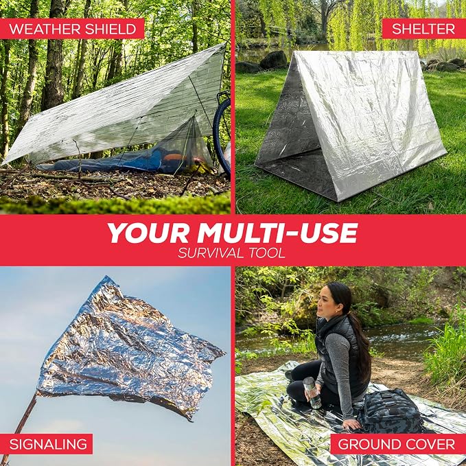 Mart Cobra Emergency Blanket 25-Pack Space Mylar Blankets Survival Gear and - Image 6