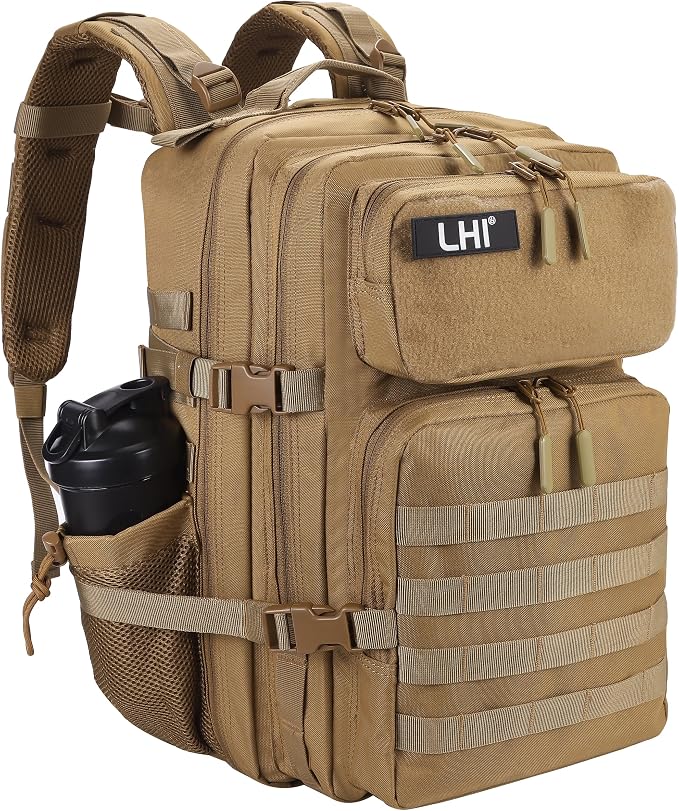 LHI Military Tactical Backpack for Men and Women 45L Army 3 Days Assault Pack by LHI