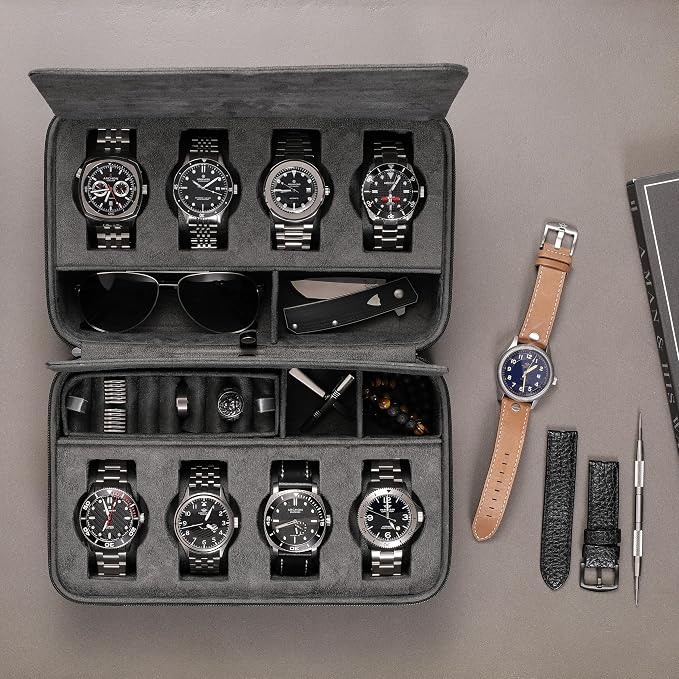 ROTHWELL 8 Watch Travel Case Storage Organizer - Image 2