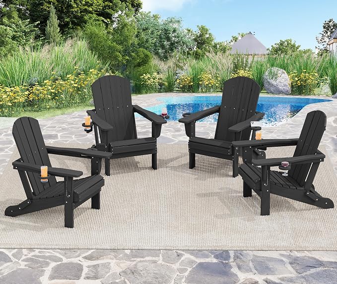 SERWALL HDPE Folding Adirondack Chair by SERWALL