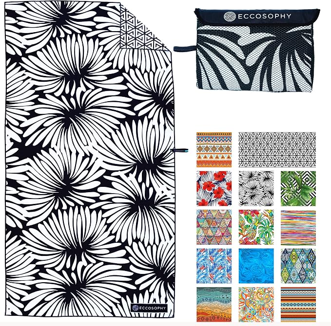 ECCOSOPHY Microfiber Beach Towel by ECCOSOPHY