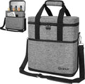 opux 6 Bottle Carrier Tote | Insulated Padded Wine Cooler Bag by OPUX